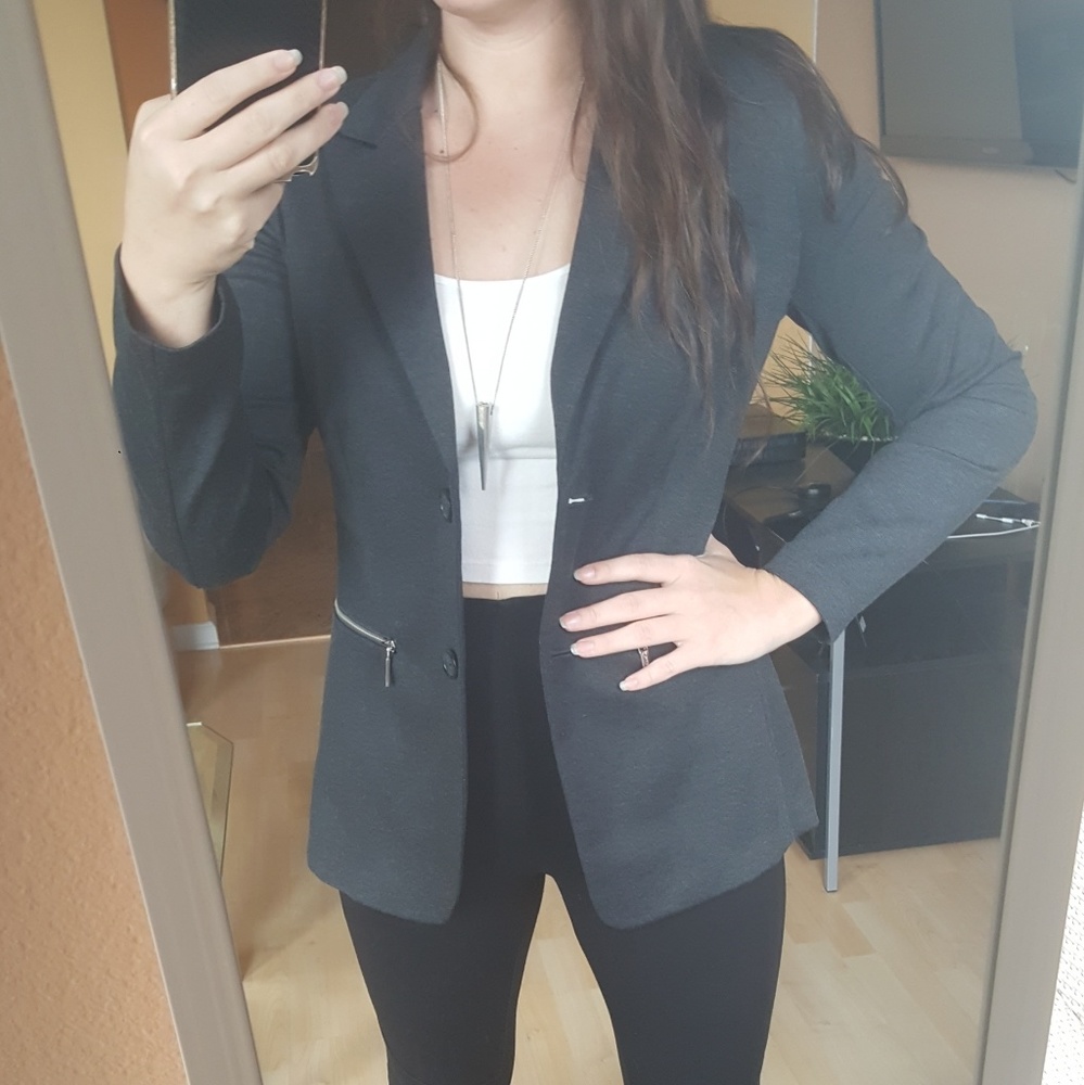 Michael Kors Stretchy Gray Unlined Blazer